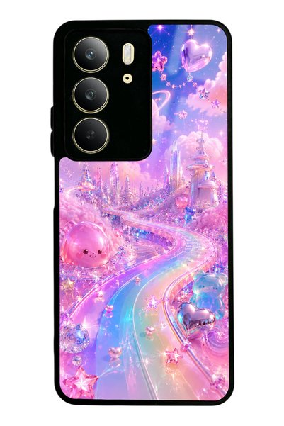 S Mode Realme C75 Crystal Heart City Design Glossy Phone Case