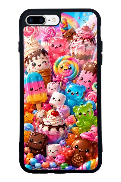S Mode iPhone 7 Plus Kawaii Candy Party Design Glossy Phone Case