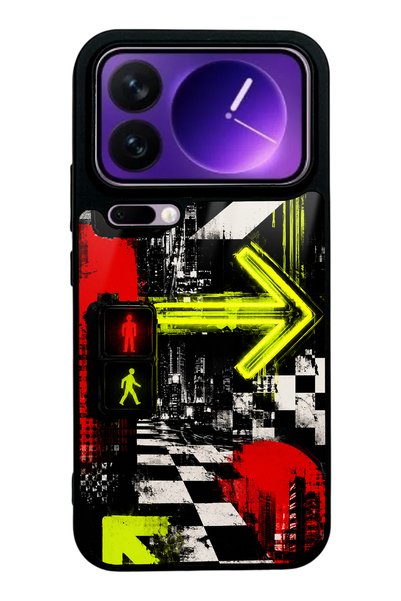 S Mode حافظة هاتف Xiaomi 17 Pro Max بتصميم نيون ديسكتري اللامع
