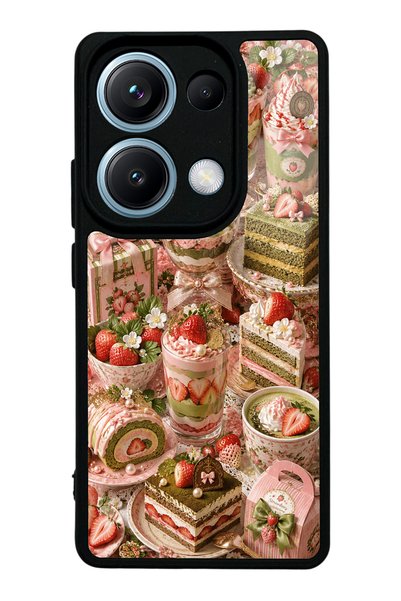 S Mode حافظة هاتف لامعة بتصميم Sweet Matcha Bakery لهاتف Xiaomi Redmi Note 13...