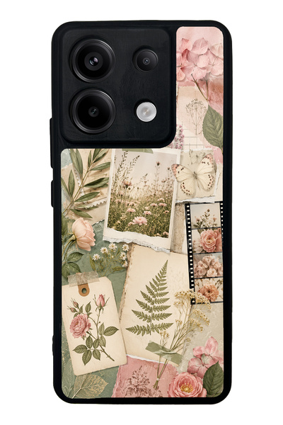 S Mode حافظة هاتف لامعة بتصميم Soft Garden Notes لهاتف Xiaomi Redmi Note 13 P...
