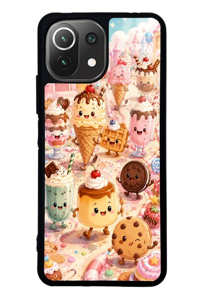 S Mode حافظة هاتف Xiaomi Mi 11 Lite بتصميم لامع من سلسلة Dessert Wonderland