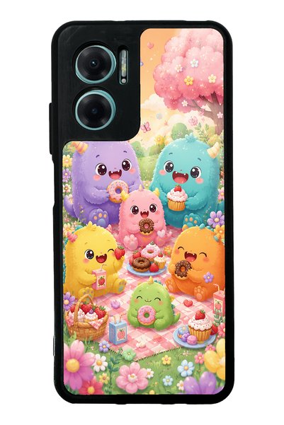 S Mode Xiaomi Redmi Note 11E Monster Picnic Party Design Glossy Phone Case