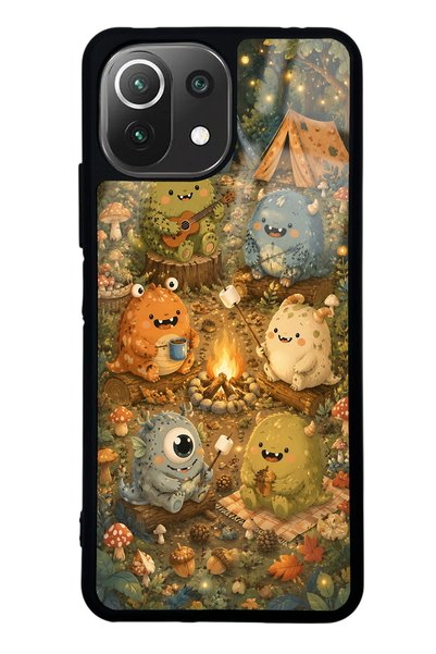 S Mode Xiaomi Mi 11 Lite Forest Friends Camp Design Glossy Phone Case