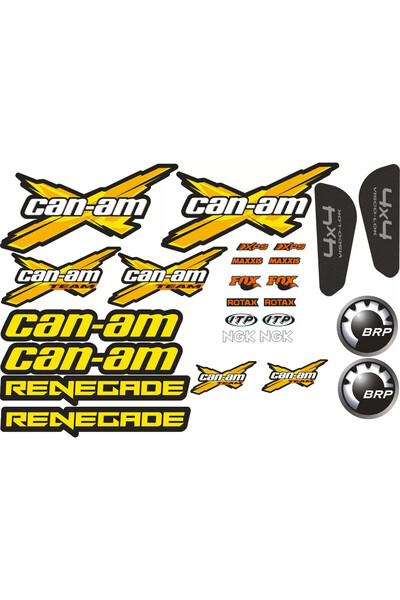 The Beast SET AUTOCOLANTE CAN-AM RENEGADE GALBEN