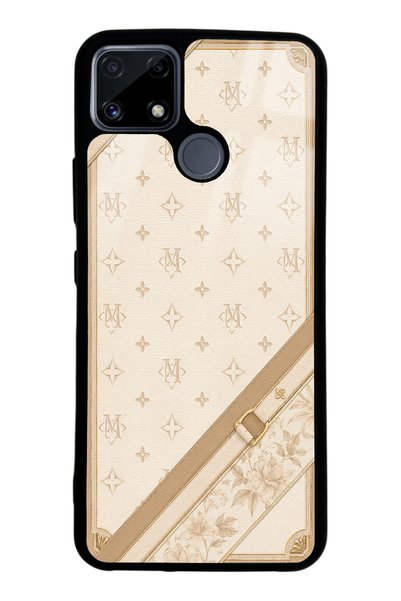 S Mode حافظة هاتف ريلمي C25 بتصميم ميزون آيفوري لامعة