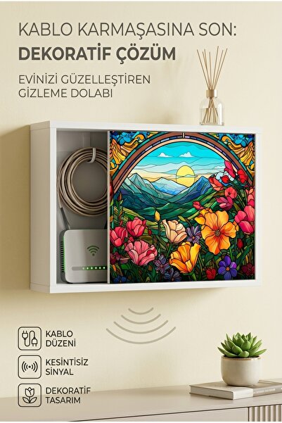 wudie Sigorta Saklama Kutusu Ahşap Modem Kutusu Wifi Saklama Kutusu İnternet ...
