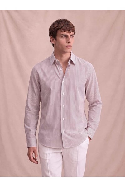 Atelier Old Money İnce Çizgili Gömlek SS7314
