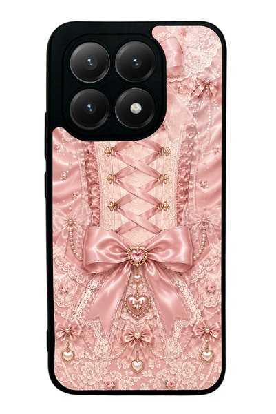 S Mode Xiaomi Mi 15t Pink Corset Coquette Design Glossy Phone Case