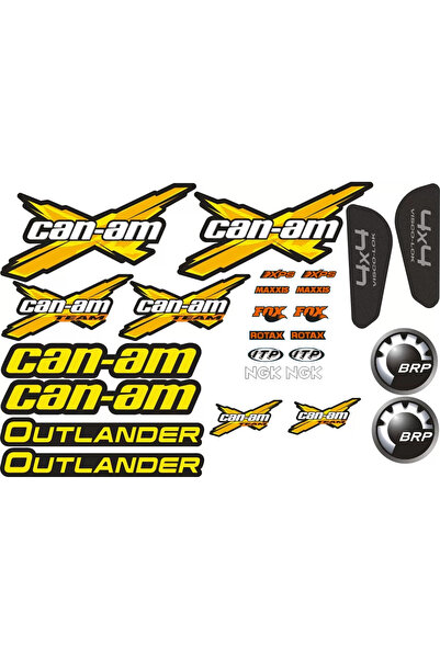 The Beast SET AUTOCOLANTE CAN-AM OUTLANDER GALBEN