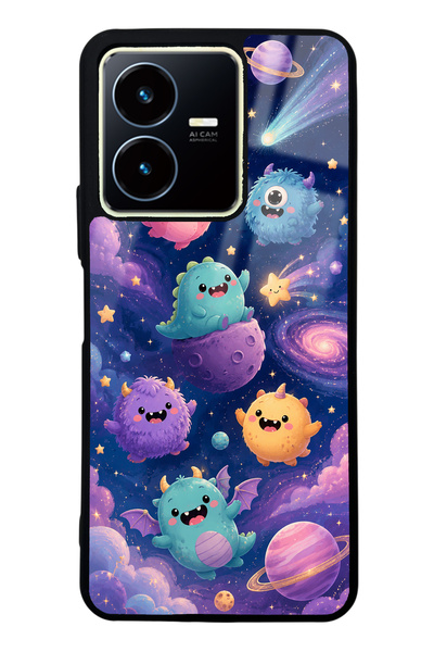 S Mode Vivo Y22S Monster Galaxy Design Glossy Phone Case