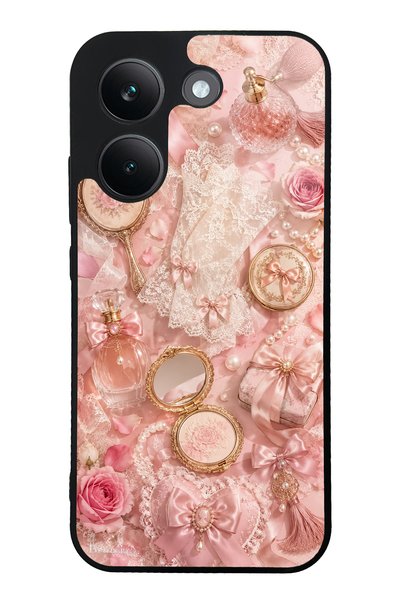 S Mode Xiaomi Poco X8 Pro Glossy Phone Case with Vintage Rose Vanity Design