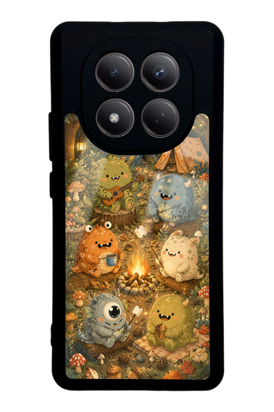 S Mode حافظة هاتف لامعة بتصميم Forest Friends Camp لهاتف Xiaomi Redmi Note 15 5G