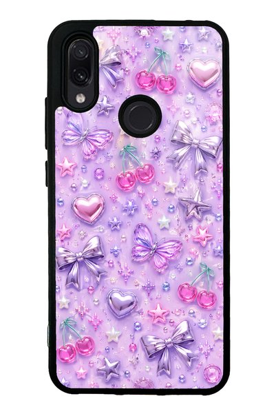 S Mode حافظة هاتف Xiaomi Redmi Note 7 Lilac Charm Pop بتصميم لامع