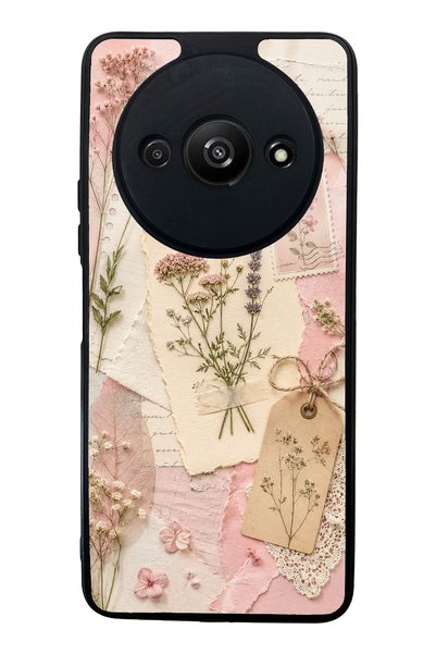 S Mode Xiaomi Redmi A3 Blush Herbarium Design Glossy Phone Case