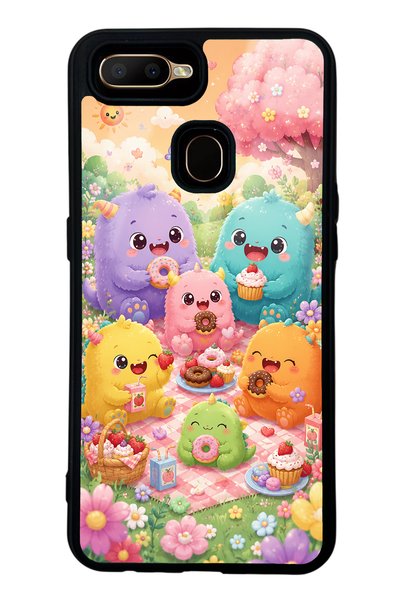 S Mode Oppo A5S Monster Picnic Party Design Glossy Phone Case