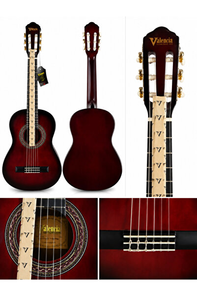 VALENCIA Klasik Gitar 4/4 VC104TRDS KIRMIZI