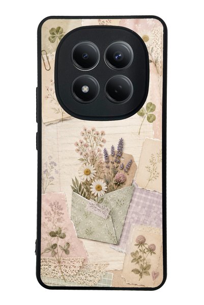 S Mode حافظة هاتف لامعة بتصميم Wildflower Diary لهاتف Xiaomi Redmi Note 15 Pr...