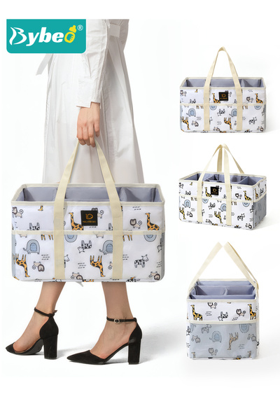 BYBEO Baby Diaper Caddy Organizer, Multifunctional Mommy Bag, Large Tote Bag ...