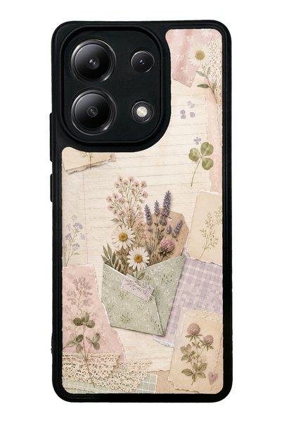 S Mode حافظة هاتف لامعة بتصميم Wildflower Diary لهاتف Xiaomi Redmi Note 13 4G