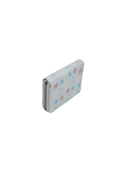 dukidasoturkiye Duki Daso White Color Star Patterned Zippered Women's Wallet ...