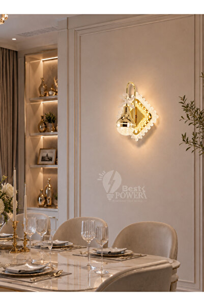 best power Led Wall Light Gold Three Lighting Modes