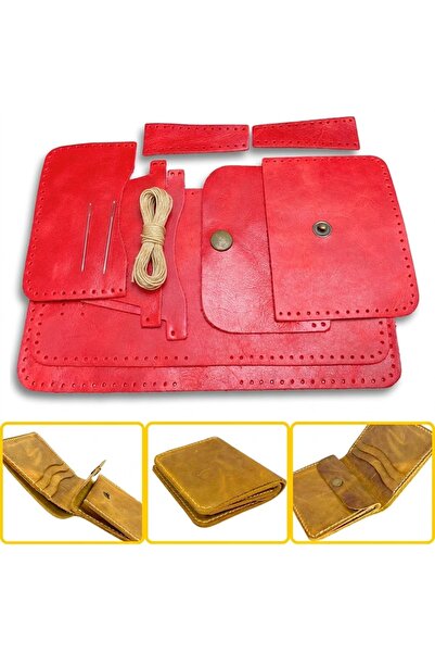 ipekbazaar DIY Ahura Leather Wallet Making Kit, DIY Handmade Wallet Card Hold...