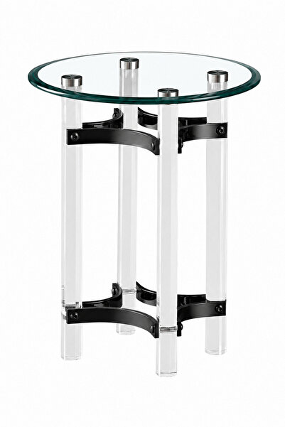 Gharaib Al Tuhaf Single Glass Service Table 4545 Black 3020-1