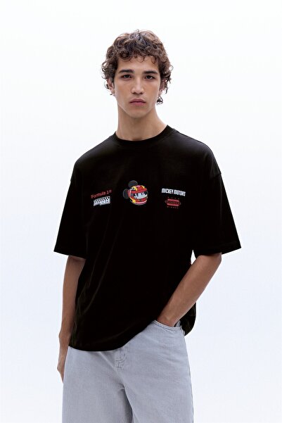Pull & Bear Disney x F1 Mickey Motors tişört