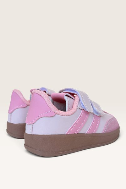 Liger Pantofi sport pentru copii, unisex, cu velcro, confortabili, usori, PUDRA - ROZ