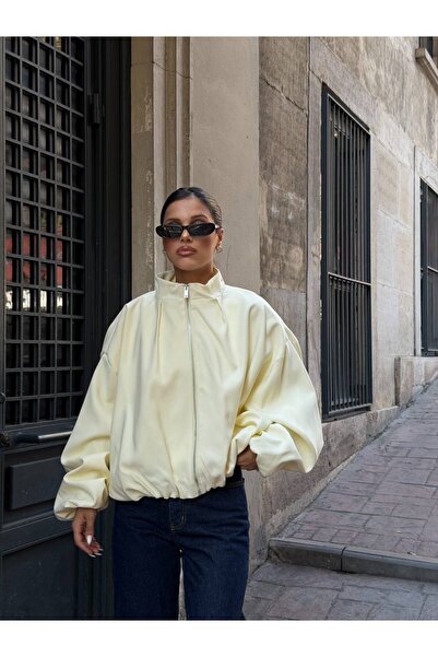 Ekim Store Drawstring Bomber Trench Jacket