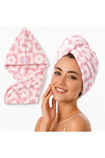 ECARLA Prosop de păr din microfibră tip turban 65x25 cm – Bandană de păr cu u...