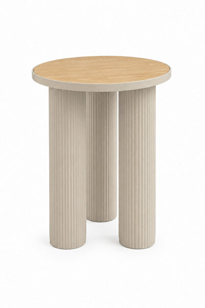Gharaib Al Tuhaf طاولة خدمة خشب مفرد 4545 HM633 BEIGE WOOD