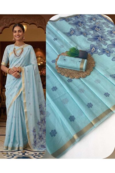 ViViRaSmi Generic Soft Silk Cotton Saree for Women with Zari Border| Fall & P...