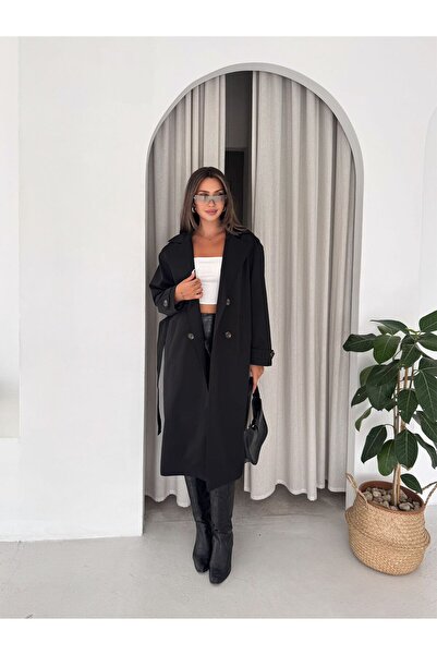 SBL COLLECTİON Trench lung cu guler dublu 1.20m