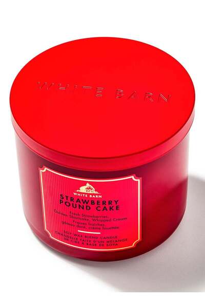 Bath and Body Works Strawberry Pound Cake 3-Wick Candle