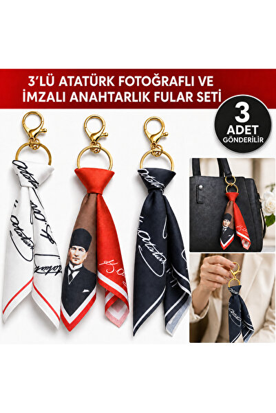 tarzınısec Alege-ți stilul: Set de 3 eșarfe semnate de Atatürk, set de breloc...