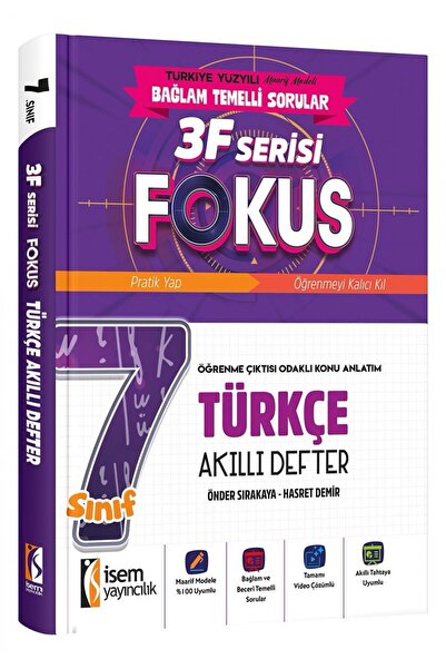 Ankara Yayıncılık İSEM YAY. 7.SINIF FOKUS TÜRKÇE AKILLI DEFTER