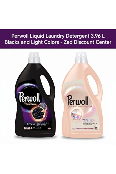 Perwoll Detergent lichid de rufe 3.96 L x1 pentru rufe negre x1 pentru rufe d...