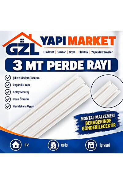 GZL YAPI 3 LÜ 3 MT PERDE RAYI KORNEJ