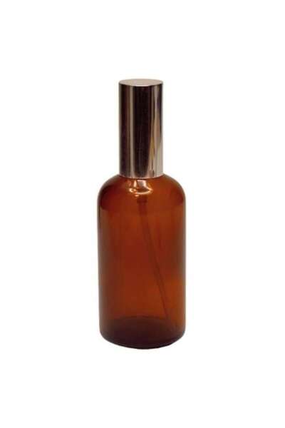 OEM Sticlă chihlimbarie cu pulverizator, pulverizator argintiu GL18, 100ml