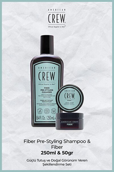 American Crew Fiber Shampoo 250 ml & Fiber 50 g Erkek Saç Bakım ve Şekillendi...