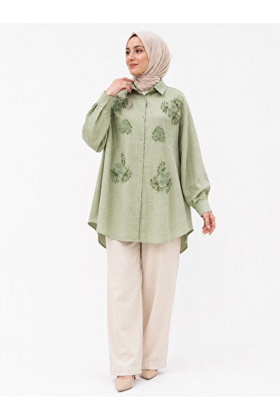 Modam fashion taşlı gömlek