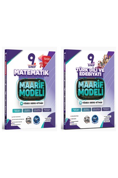 Çap Yayınları Çap 9. Sınıf Matematik ve Edebiyat Maarif Video Ders Kitabı Set...
