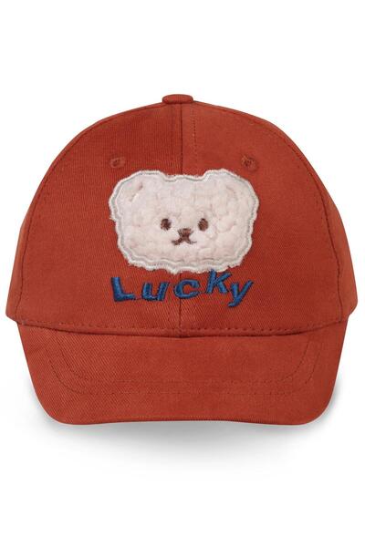 Civil Baby Bear Süzine Embroidery 6-18 Months Baby Boy Cap Hat - Orange