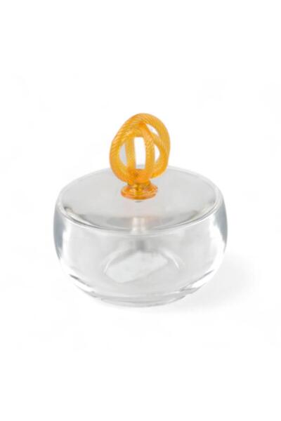 SOLETER Acrylic Snake Date Dish - Clear and Amber - 9.5 Cm Diameter