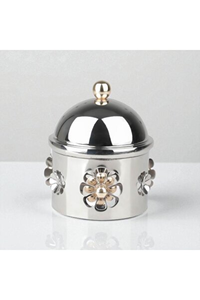 SOLETER Al-Yas Date Jar - Silver and Gold - 10 Cm Diameter