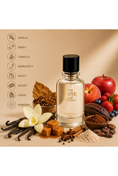 VYB Perfumes Long Lasting Amber Spicy (EDP) Perfume for Unisex, 50 ml (1.69 Fl Oz) - Tobacco Vanila Inspired Long-Lasting Fragrance upto 12 hours Perfume