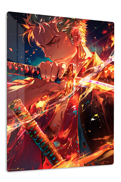 Emesa Art Roronoa Zoro Anime Metal Wall Art