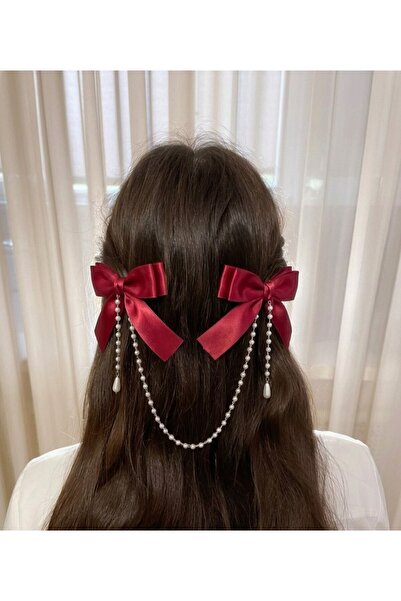 Shiklik İnci 2-Piece Double Bow Clip Women's Buckle